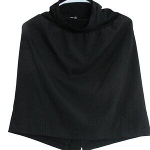 Motherhood Maternity Knee Length Skirt Womens Large Black Back Slit‎ Elastic